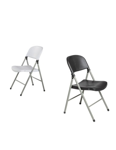 Chaises pliantes Bolero blanches - lot de 2