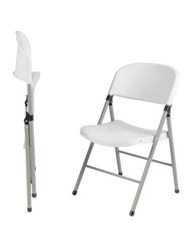 Chaises pliantes Bolero blanches - lot de 2