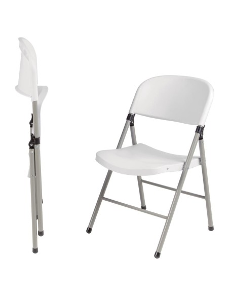 Chaises pliantes Bolero blanches - lot de 2