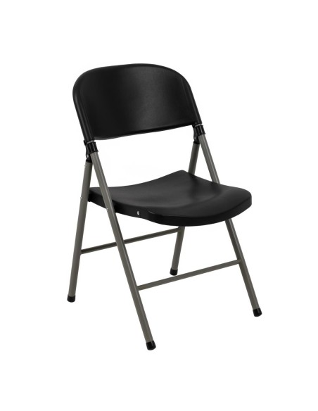 Chaises pliantes Bolero noires - lot de 2, robustes et confortables