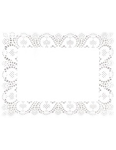 Napperons rectangulaires en papier Olympia - Lot de 250