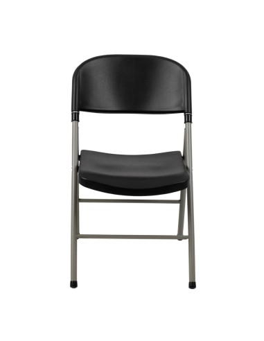 Chaises pliantes Bolero noires - lot de 2, robustes et confortables