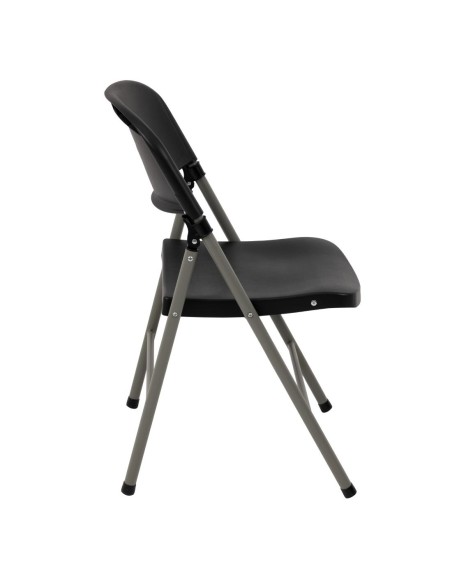 Chaises pliantes Bolero noires - lot de 2, robustes et confortables