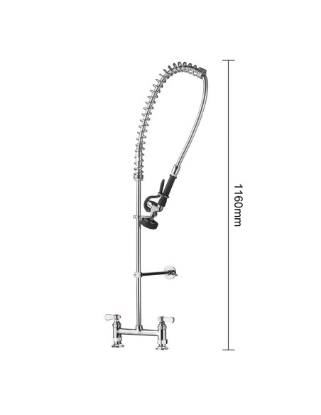 Douchette pré-rinçage double arrivée Vogue - 7 L/min