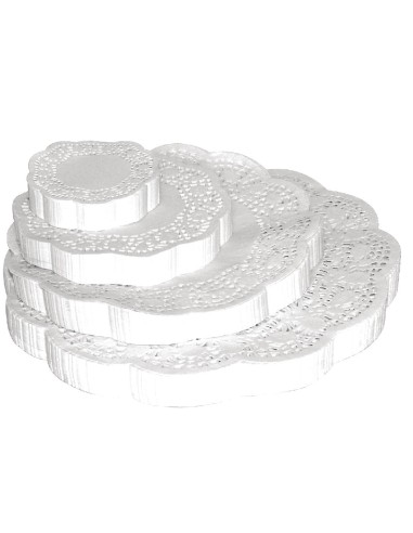 Napperons ronds en papier Olympia 240 mm - Lot de 250