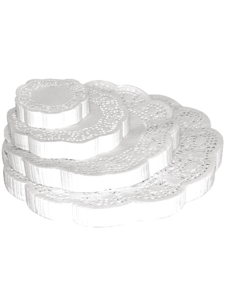 Napperons ronds en papier Olympia 240 mm - Lot de 250