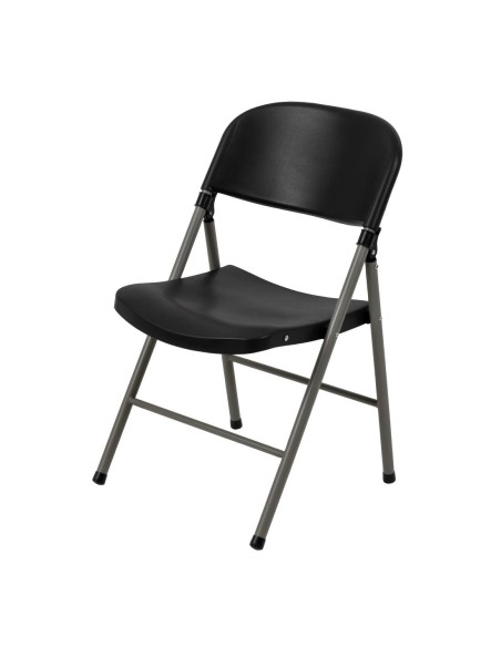 Chaises pliantes Bolero noires - lot de 2, robustes et confortables