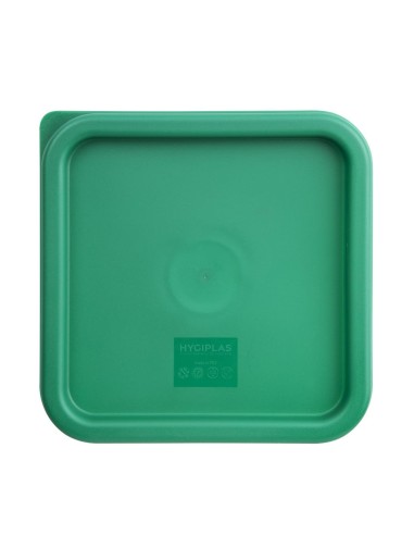 Couvercle carré vert moyen Hygiplas - 5,5-7L