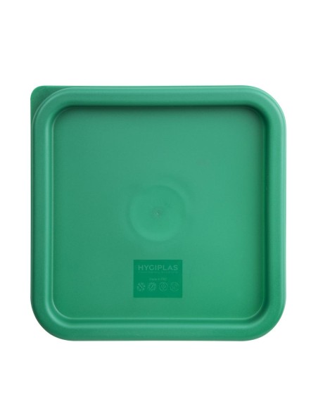 Couvercle carré vert moyen Hygiplas - 5,5-7L