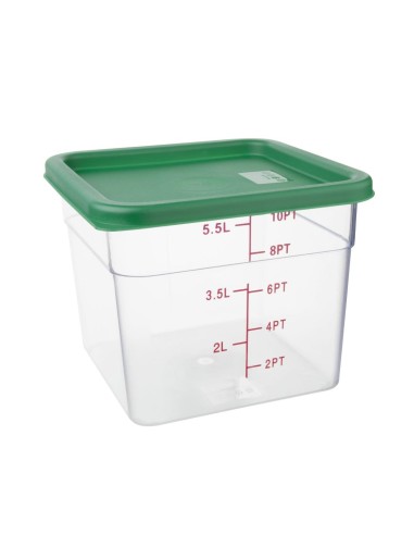 Couvercle carré vert moyen Hygiplas - 5,5-7L
