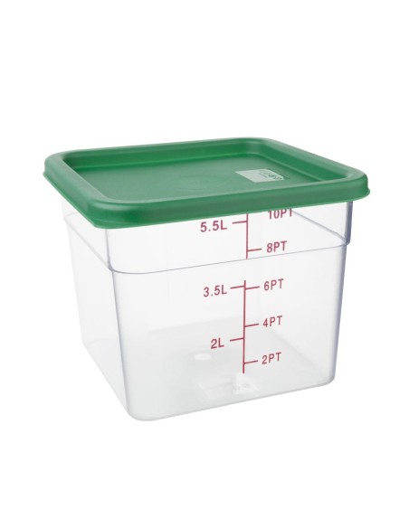 Couvercle carré vert moyen Hygiplas - 5,5-7L