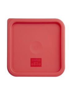 Couvercle carré rouge moyen Hygiplas - 17x231 mm