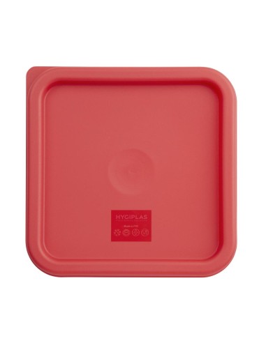 Couvercle carré rouge moyen Hygiplas - 17x231 mm