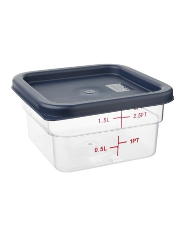 Couvercle carré bleu petit Hygiplas - 1,5 à 3,5 L