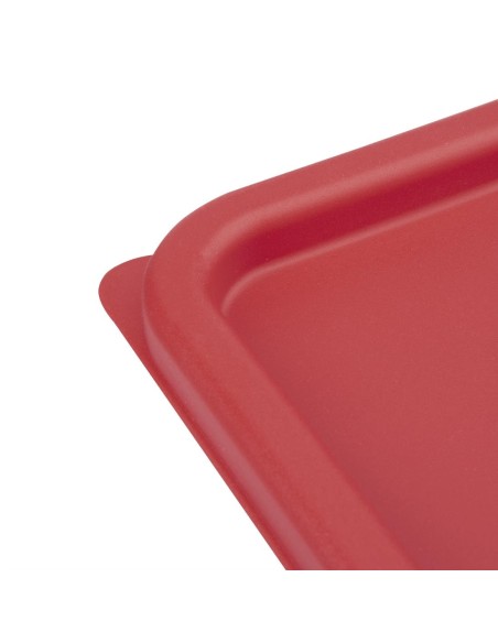 Couvercle carré rouge moyen Hygiplas - 17x231 mm
