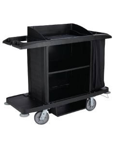 Chariot d'étage Rubbermaid noir - 170 kg - 20 cm roulettes