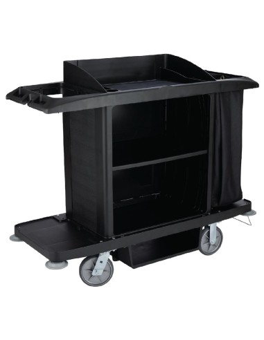 Chariot d'étage Rubbermaid noir - 170 kg - 20 cm roulettes