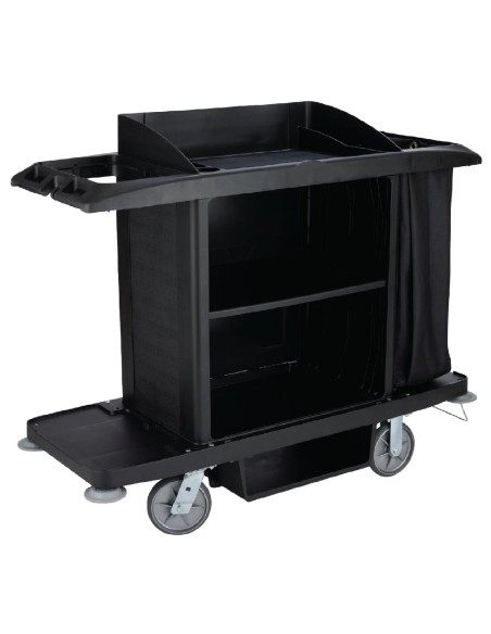 Chariot d'étage Rubbermaid noir - 170 kg - 20 cm roulettes