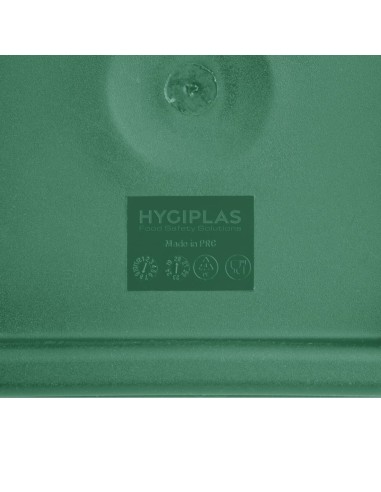 Couvercle carré vert petit Hygiplas - 17x192 mm