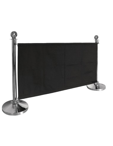 Barrière en toile Bolero noire - Gestion files d'attente