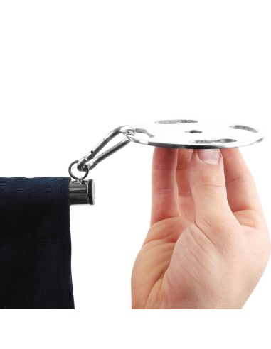 Barrière en toile Bolero noire - Gestion files d'attente