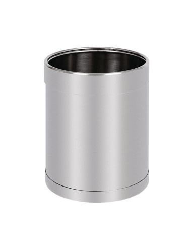 Corbeille à papier Bolero 10,2L en inox - élégance et praticité