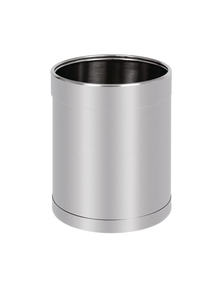 Corbeille à papier Bolero 10,2L en inox - élégance et praticité