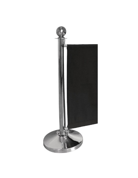 Barrière en toile Bolero noire - Gestion files d'attente