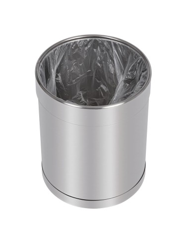 Corbeille à papier Bolero 10,2L en inox - élégance et praticité