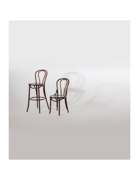 Chaises bistrot en bois courbé Fameg - lot de 2
