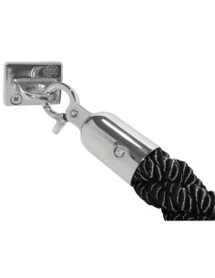Cordon d'accueil torsadé Bolero noir - 1500 mm