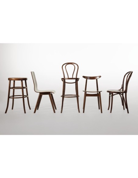 Chaises bistrot en bois courbé Fameg - lot de 2