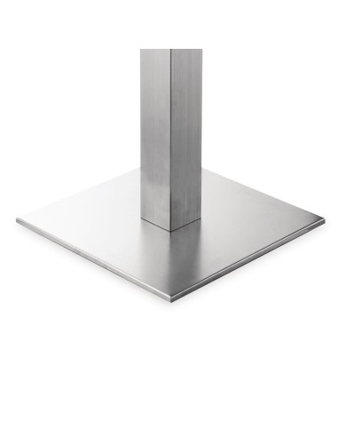 Pied de table carré inox Bolero - 720x430 mm