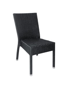 Chaises rotin PE Bolero anthracite - lot de 4 2