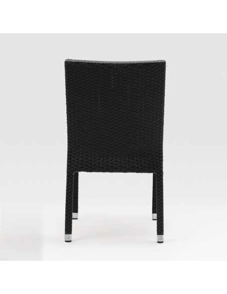 Chaises rotin PE Bolero anthracite - lot de 4