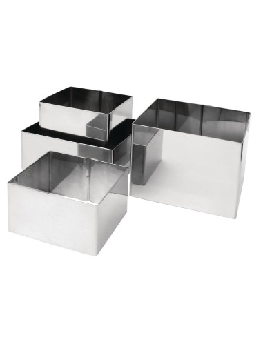Cercles à mousse carrés 60 x 60 mm Vogue - Inox