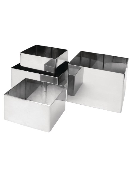 Cercles à mousse carrés 60 x 60 mm Vogue - Inox