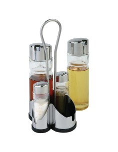 Ménagère complète APS avec support - porte-condiments inox