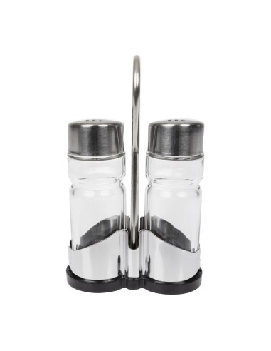 Ménagère sel poivre APS - Porte-condiments inox