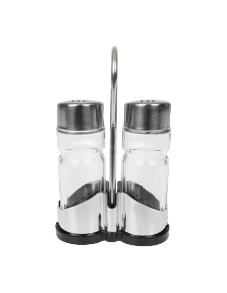 Ménagère sel poivre APS - Porte-condiments inox