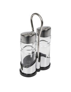Ménagère sel poivre APS - Porte-condiments inox 2