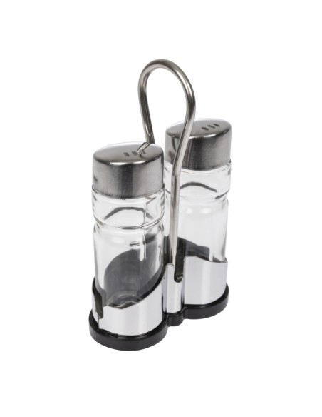 Ménagère sel poivre APS - Porte-condiments inox
