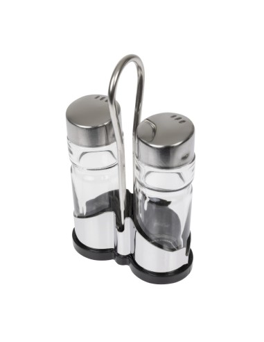 Ménagère sel poivre APS - Porte-condiments inox
