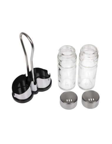 Ménagère sel poivre APS - Porte-condiments inox