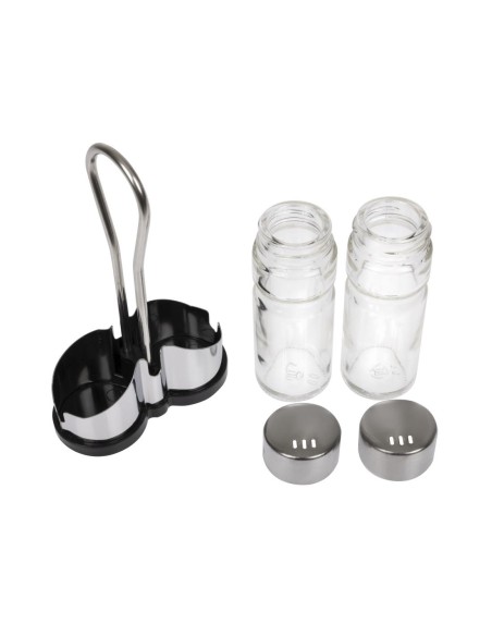Ménagère sel poivre APS - Porte-condiments inox