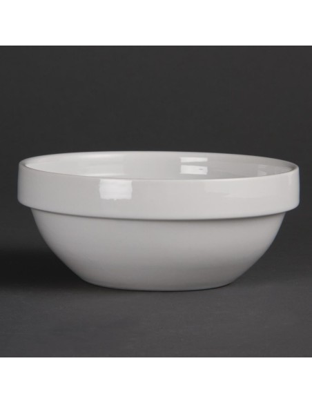 Bols empilables Olympia Whiteware 130mm - lot de 12