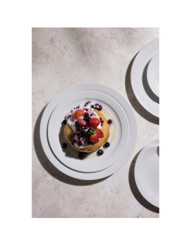 Assiettes bord étroit Olympia Athena 226mm - lot de 12