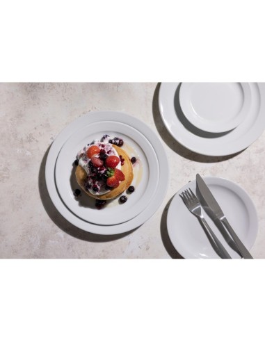Assiettes Olympia Athena 254mm - lot de 12, garantie à vie