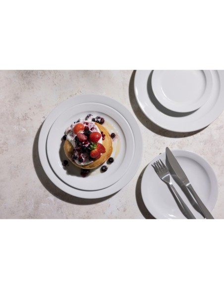 Assiettes Olympia Athena 254mm - lot de 12, garantie à vie