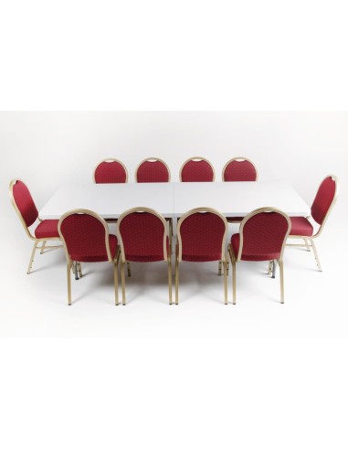 Table pliable Bolero blanche 2430 mm - Optimisez votre espace